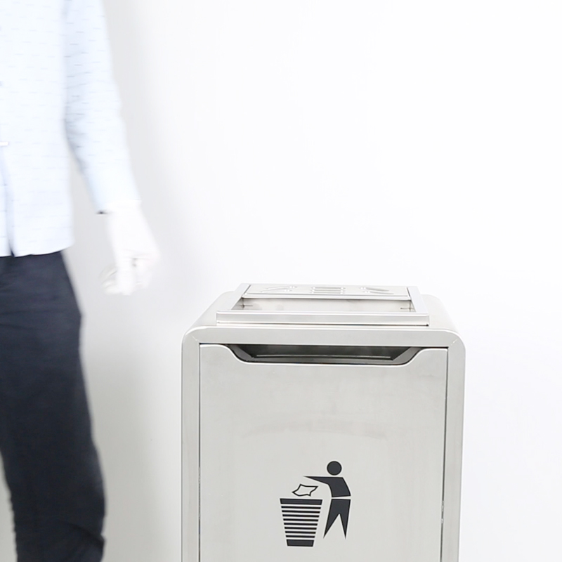 Cubo de basura de acero inoxidable de la fábrica de China (YH-407)